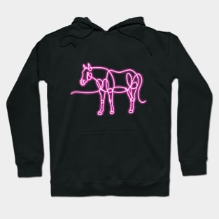 Standing Neon Horse Hoodie